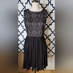 Black Pleated Dress From New York & Company